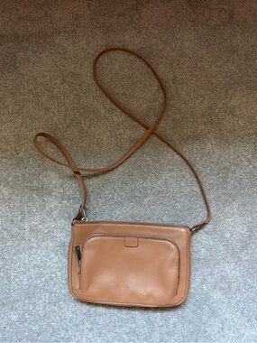 Fossil Leather Crossbody Bag in Tan